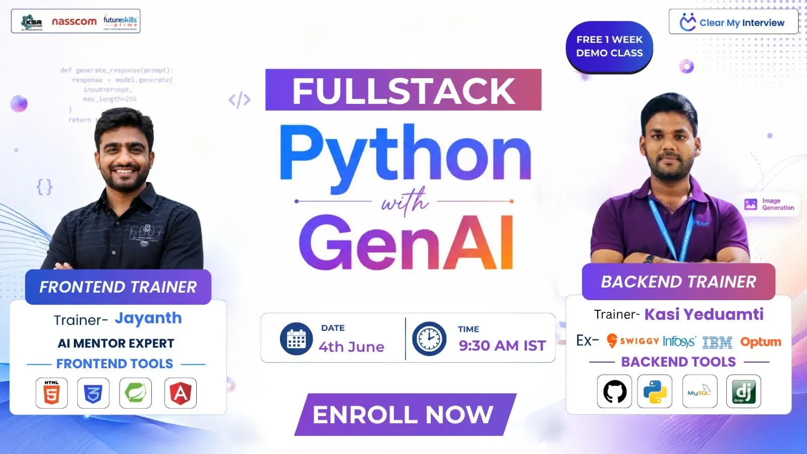 AI-Powered Full Stack Python with DSA - KSR Datavizon